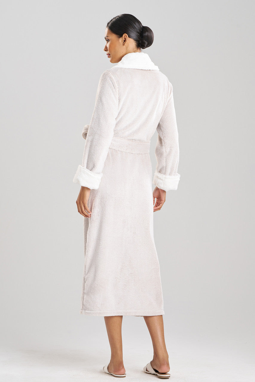 NATORI Buy Frosted Faux Fur Robe in Cashmere Online