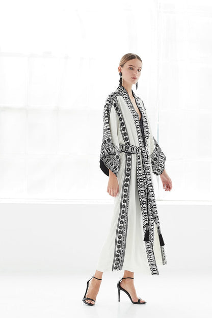 NATORI Buy Couture Le Souk Embroidery Robe in Warm White Online