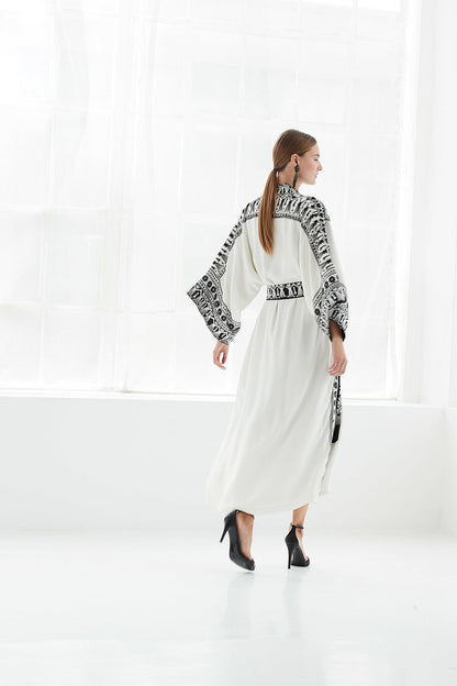 NATORI Buy Couture Le Souk Embroidery Robe in Warm White Online
