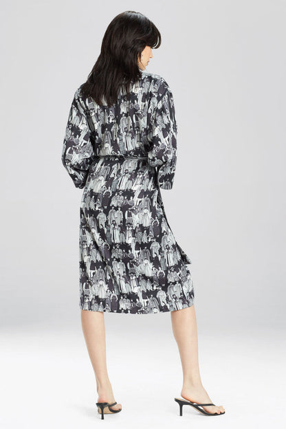 NATORI Buy Dynasty Robe in Black/Grey Online