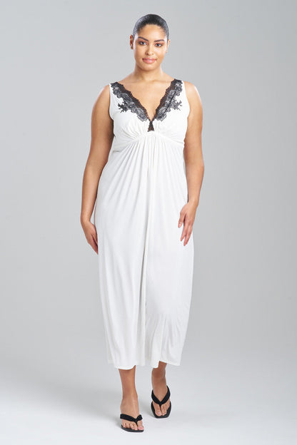 NATORI Buy Enchant Lace Applique Gown in Ivory/Black Online