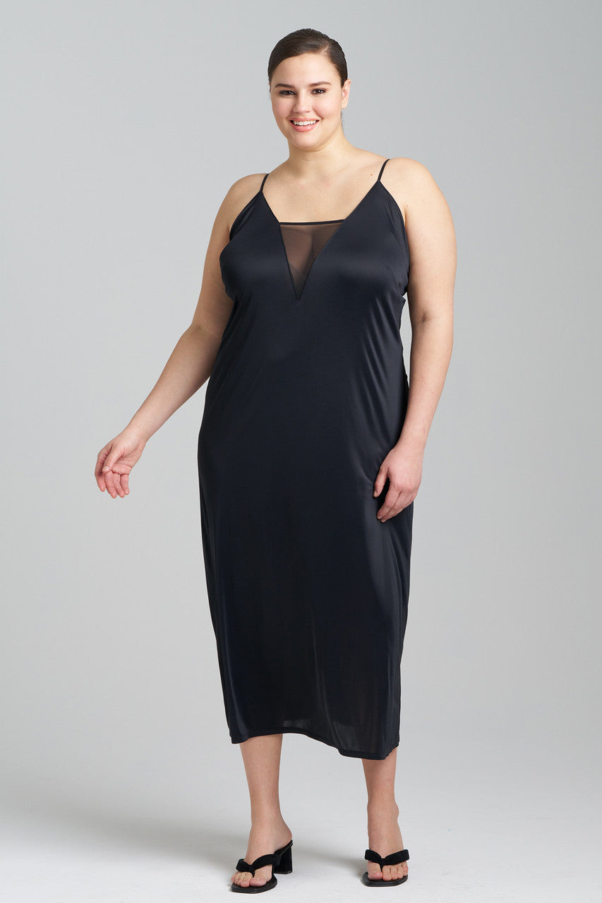 NATORI Buy Body Doubles Mesh Gown in Black Online