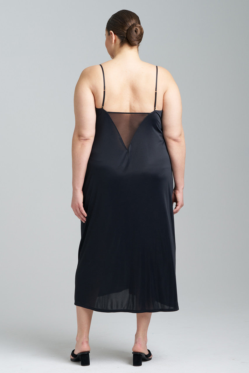 NATORI Buy Body Doubles Mesh Gown in Black Online