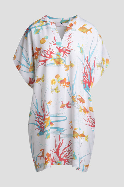 NATORI Ocean's Embrace Printed Challis Sleepshirt