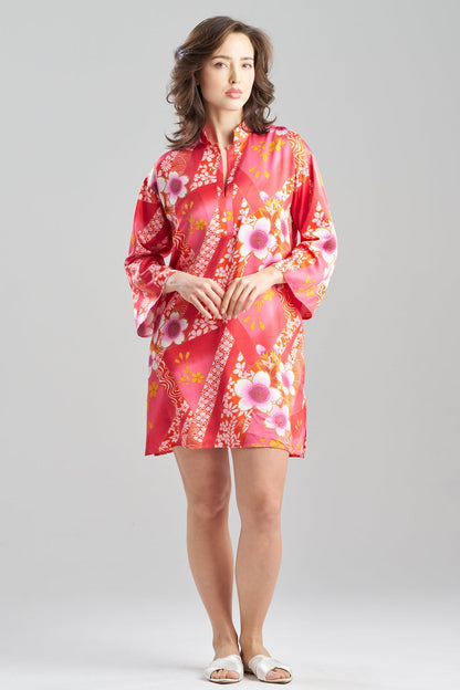 NATORI Magnolia Printed Satin Sleepshirt