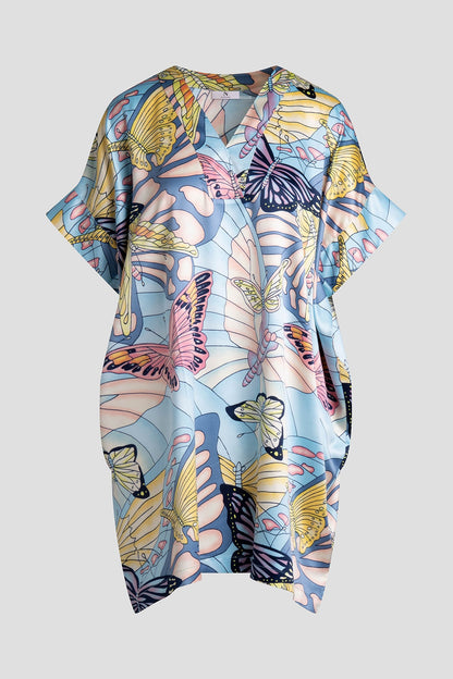 NATORI Papillon Printed Satin Sleepshirt