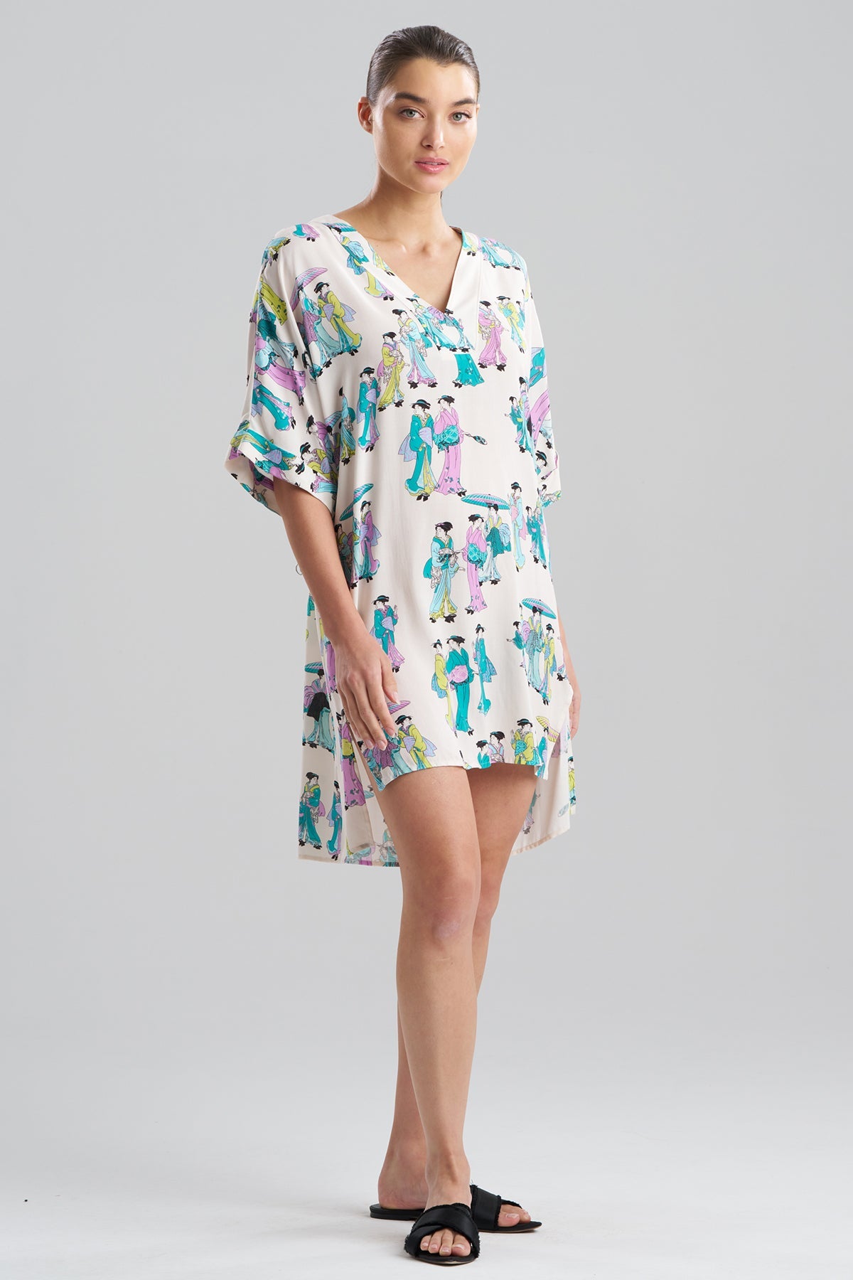 NATORI Geisha Challis V-Neck Sleepshirt