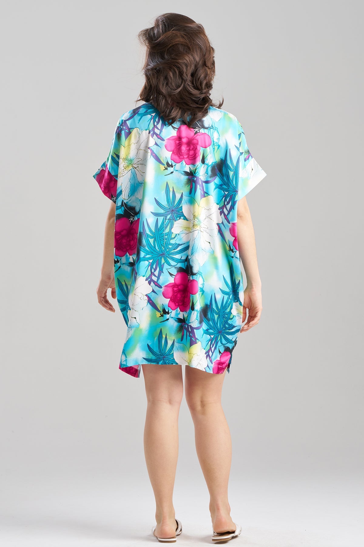 NATORI Viva Printed Satin Sleepshirt