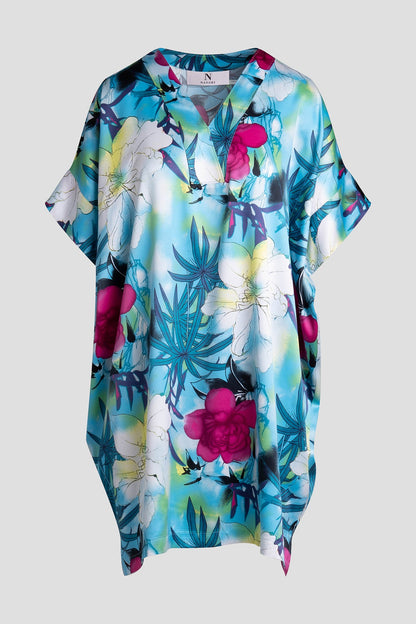 NATORI Viva Printed Satin Sleepshirt