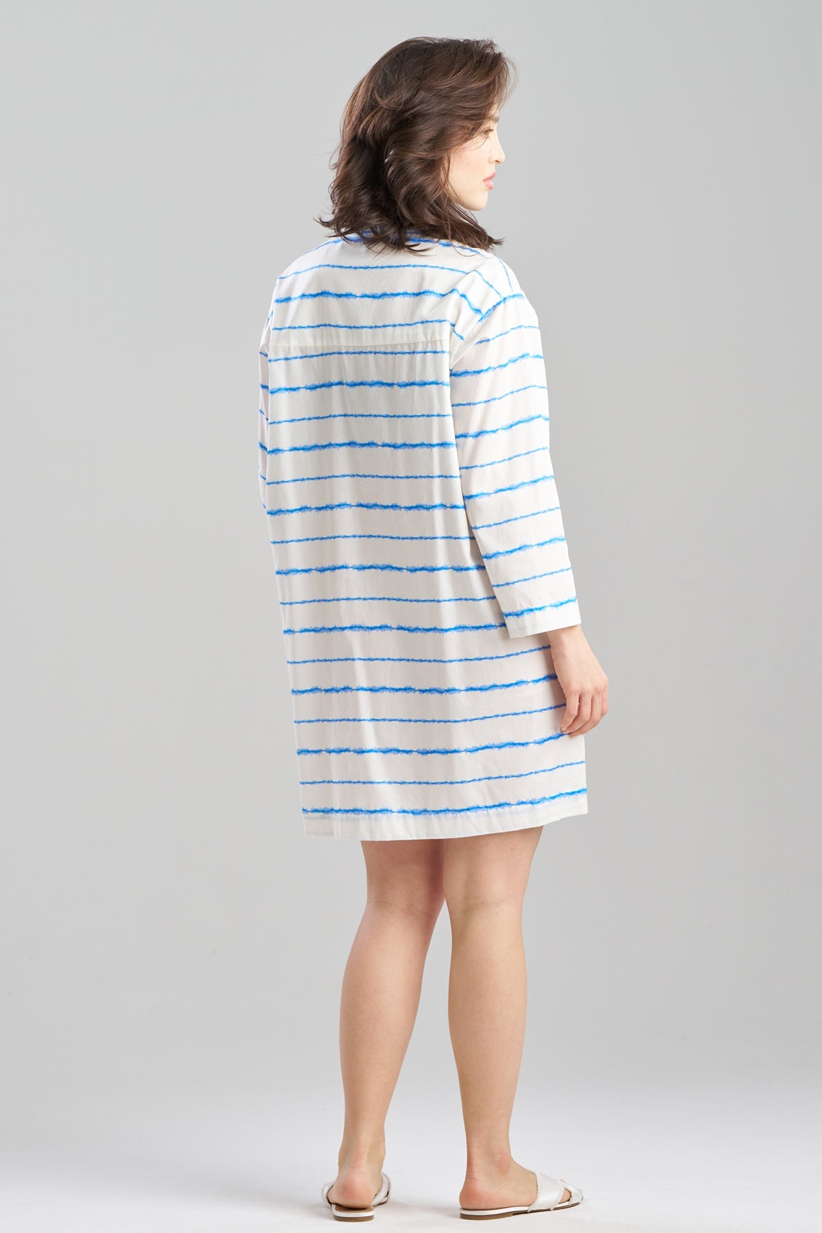 NATORI Shibori Cotton Sateen Sleepshirt