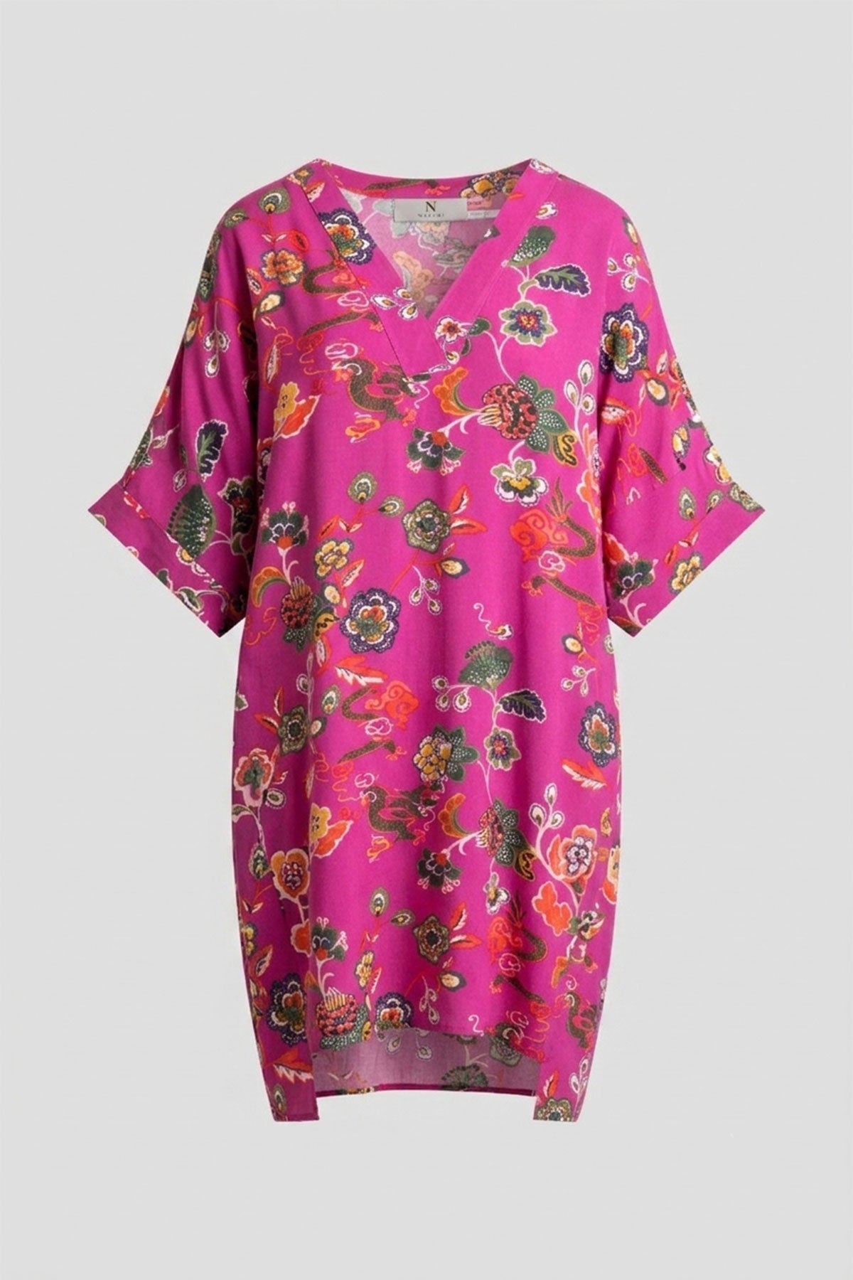 NATORI Fleur Dragon Printed Challis Sleepshirt
