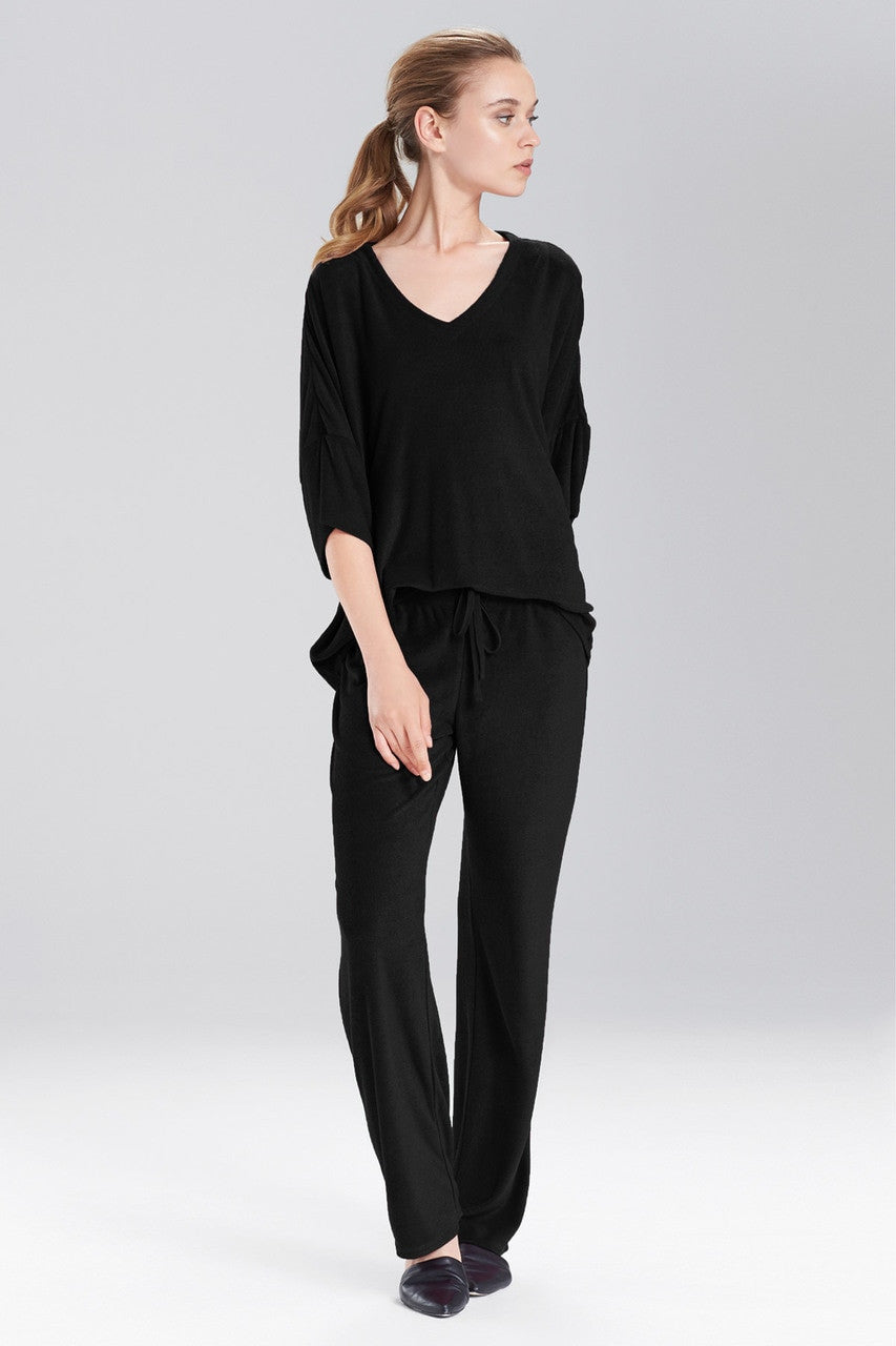 NATORI Buy Terry Lounge Top in Black Online