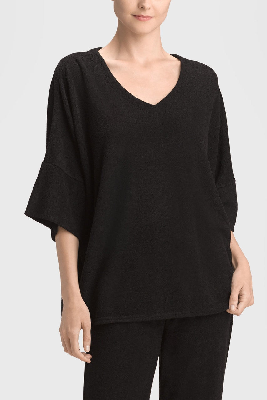NATORI Buy Terry Lounge Top in Black Online