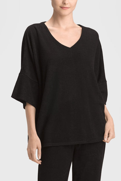 NATORI Buy Terry Lounge Top in Black Online