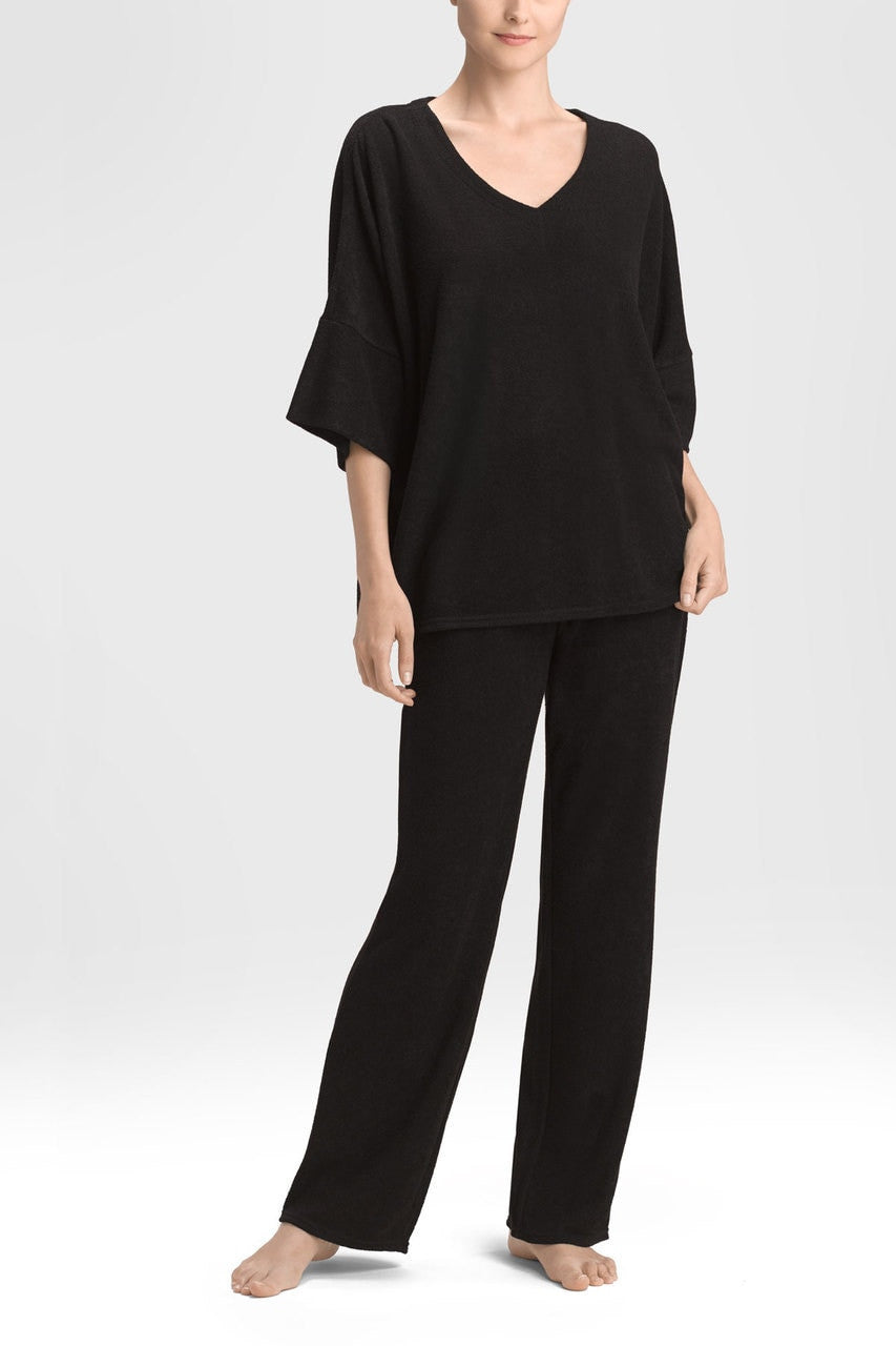 NATORI Buy Terry Lounge Top in Black Online