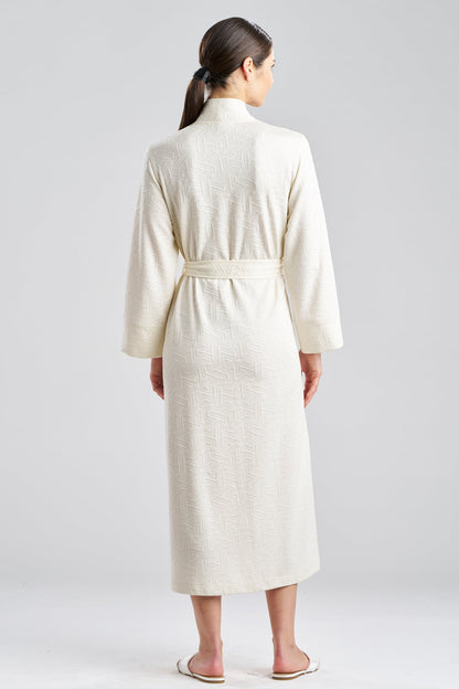NATORI Quilted Geo Knit Jacquard Robe