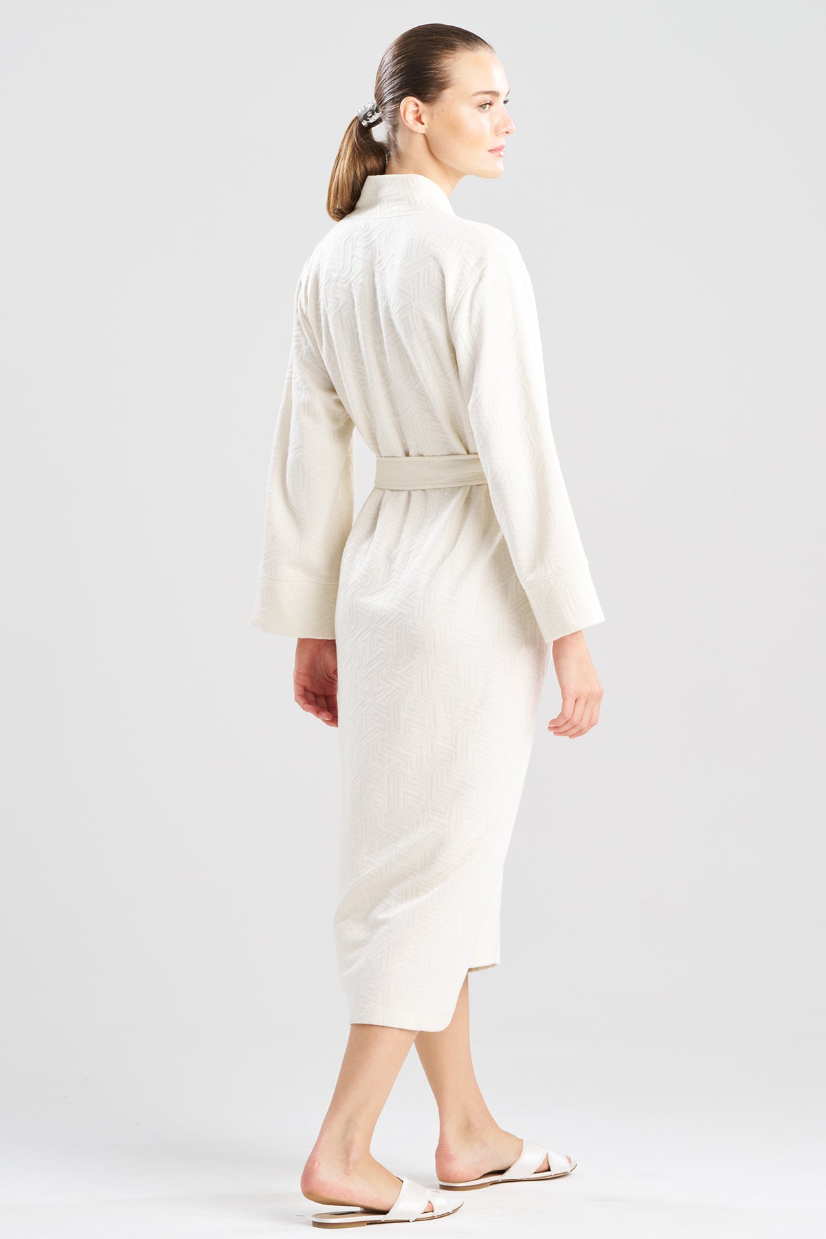 NATORI Quilted Geo Knit Jacquard Robe