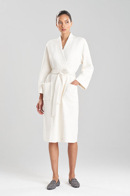 NATORI Buy Quilted Infinity Jacquard Robe in Cream Online