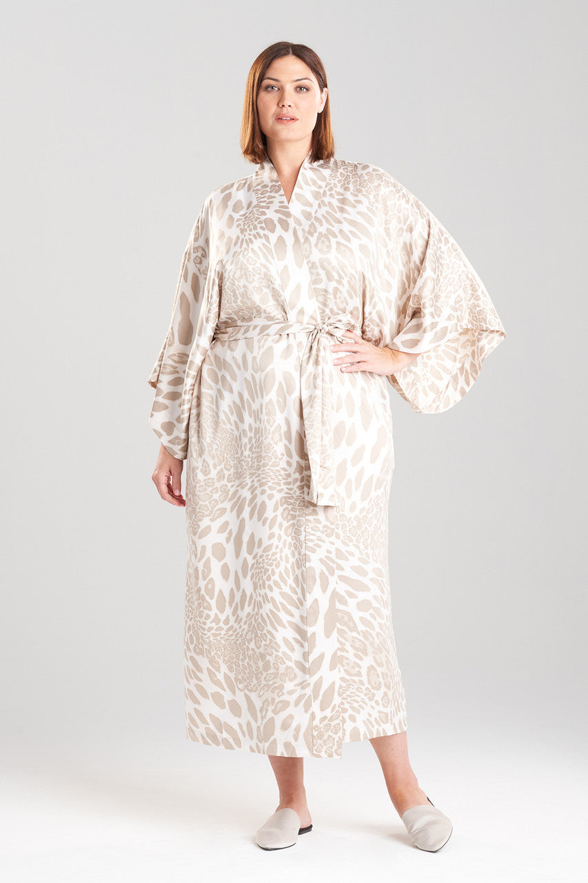 NATORI Buy Luxe Leopard Robe in Sand Taupe Online
