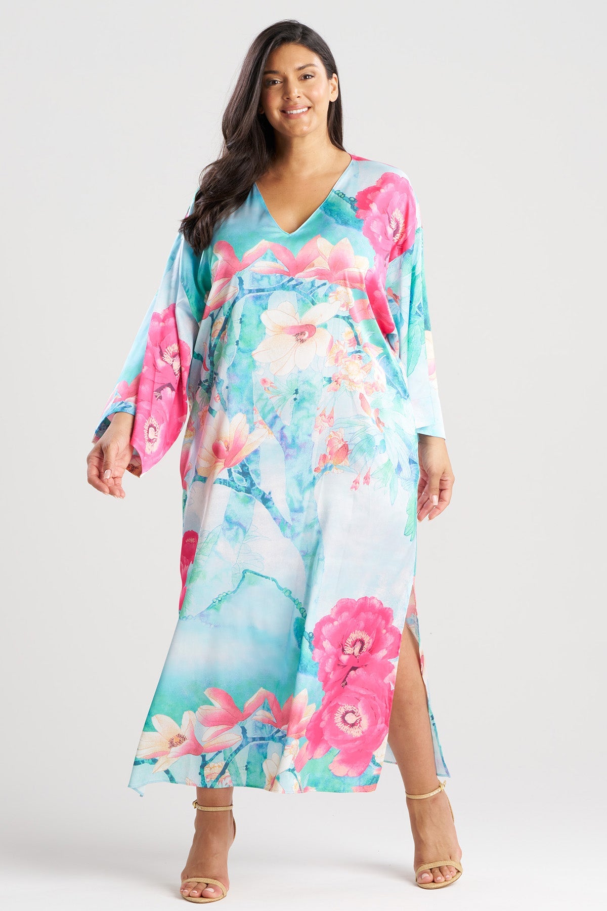 NATORI Floral Garden Caftan