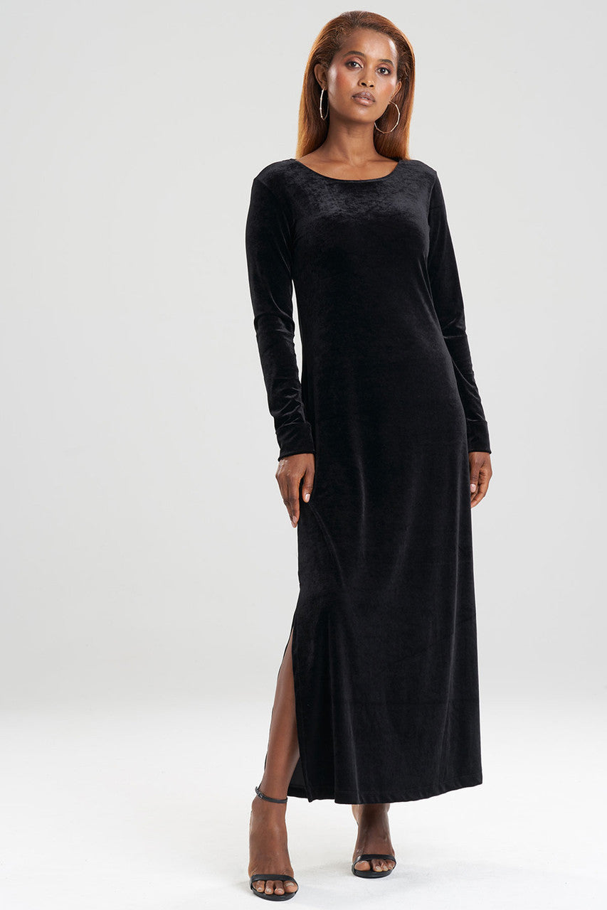 NATORI Buy Natalie Velvet Lounger in Black Online