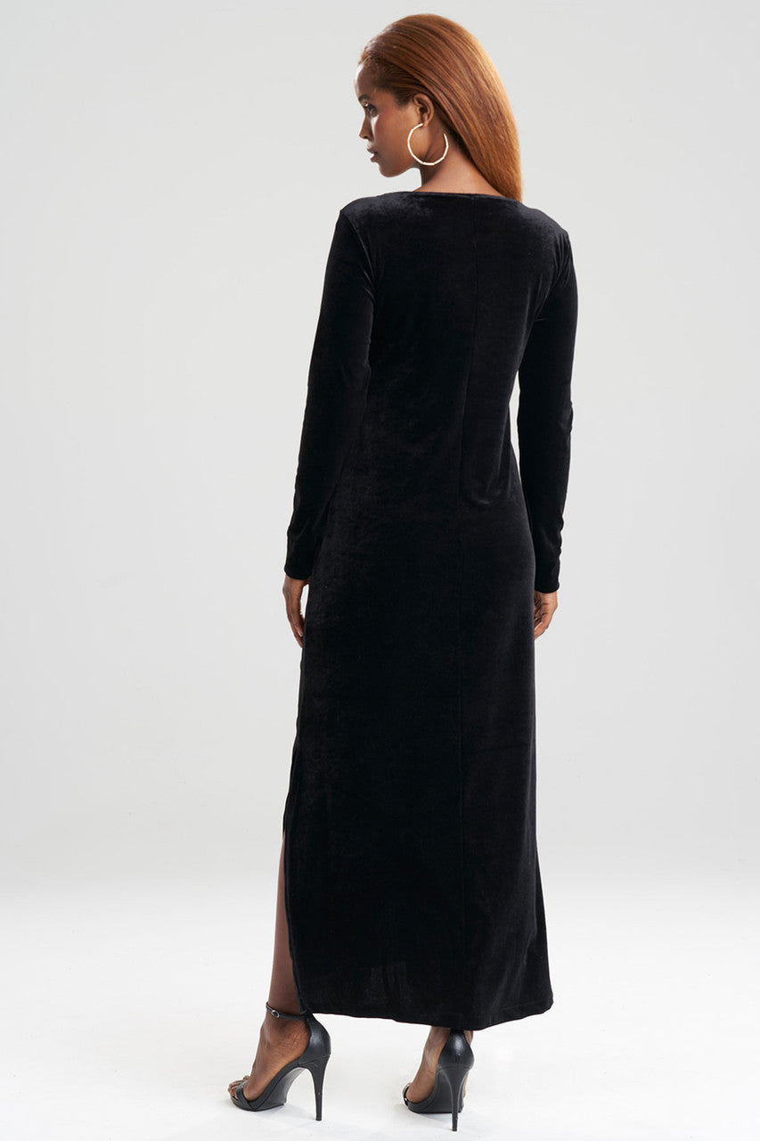 NATORI Buy Natalie Velvet Lounger in Black Online