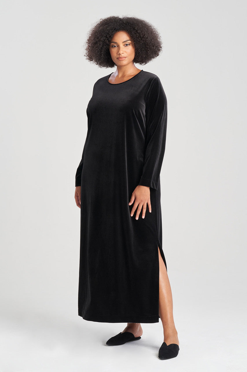 NATORI Buy Natalie Velvet Lounger in Black Online