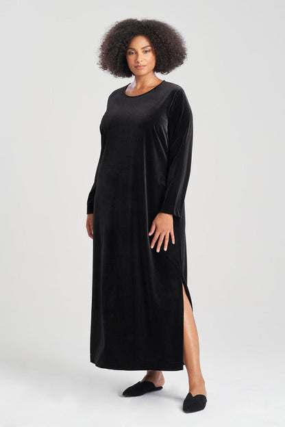 NATORI Buy Natalie Velvet Lounger in Black Online