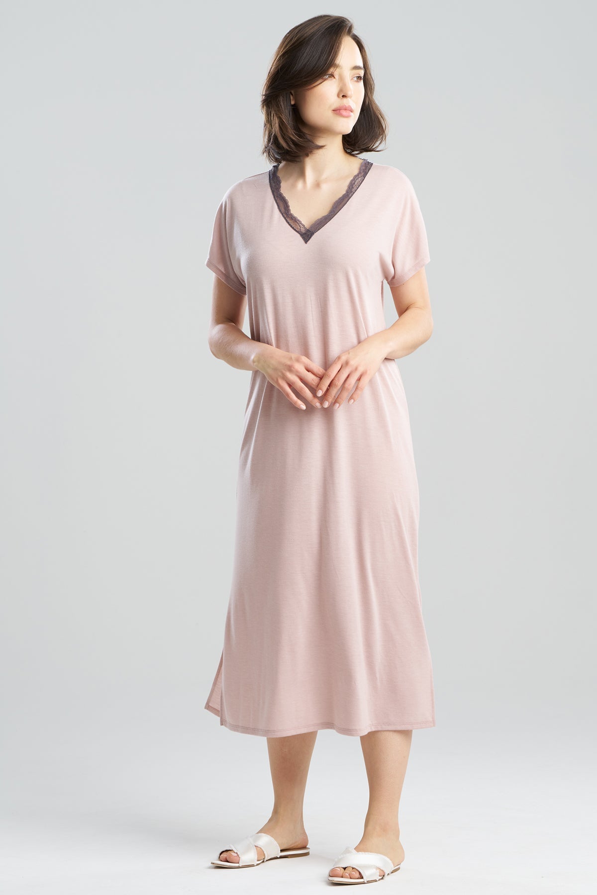 NATORI Dhalia Knit Jersey Lace Lounger