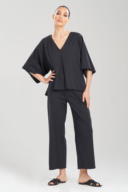 NATORI Buy Bliss Essentials V-Neck Top in Black Online