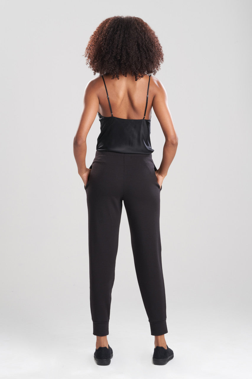 NATORI Buy Cocoon Embroidered Jogger Pants in Black Online