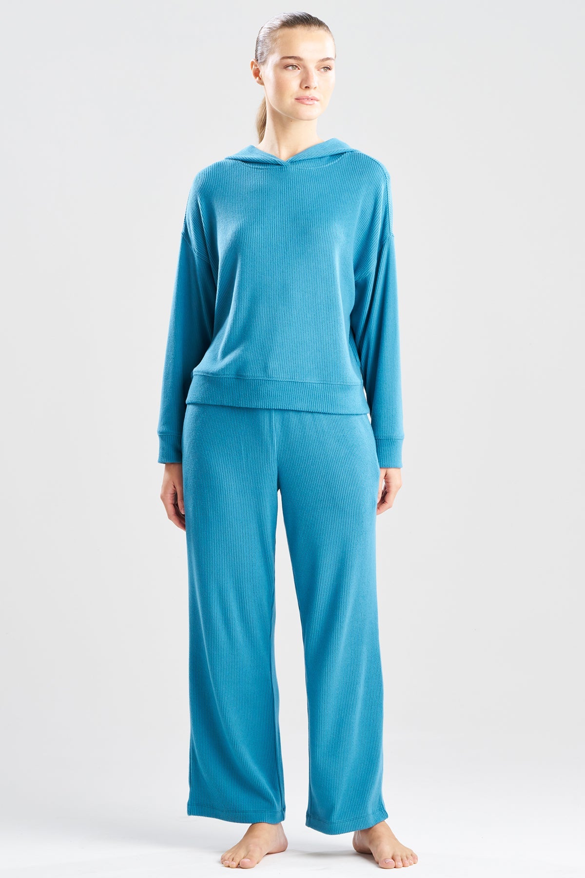 NATORI Eden Allover Rib Knit Everywhere Hoodie