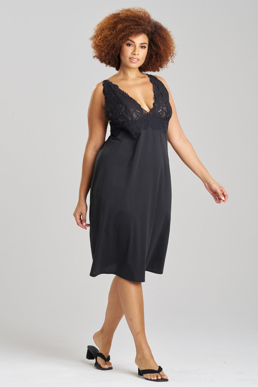 NATORI Buy Bliss Harmony Lace V-Neck Gown in Black Online