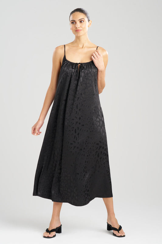 NATORI Buy Decadence Tie Front Gown in Black Online