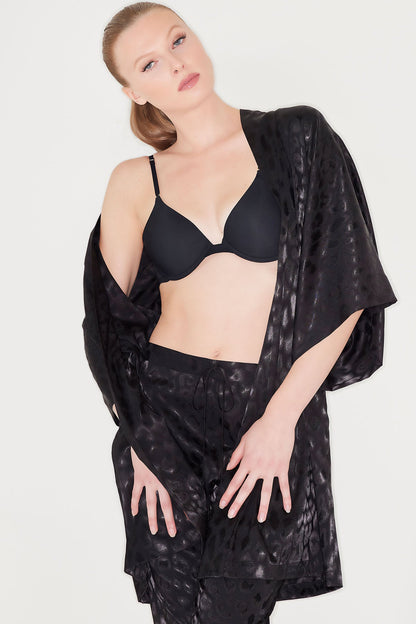 NATORI Buy Decadence Belted Wrap in Black Online