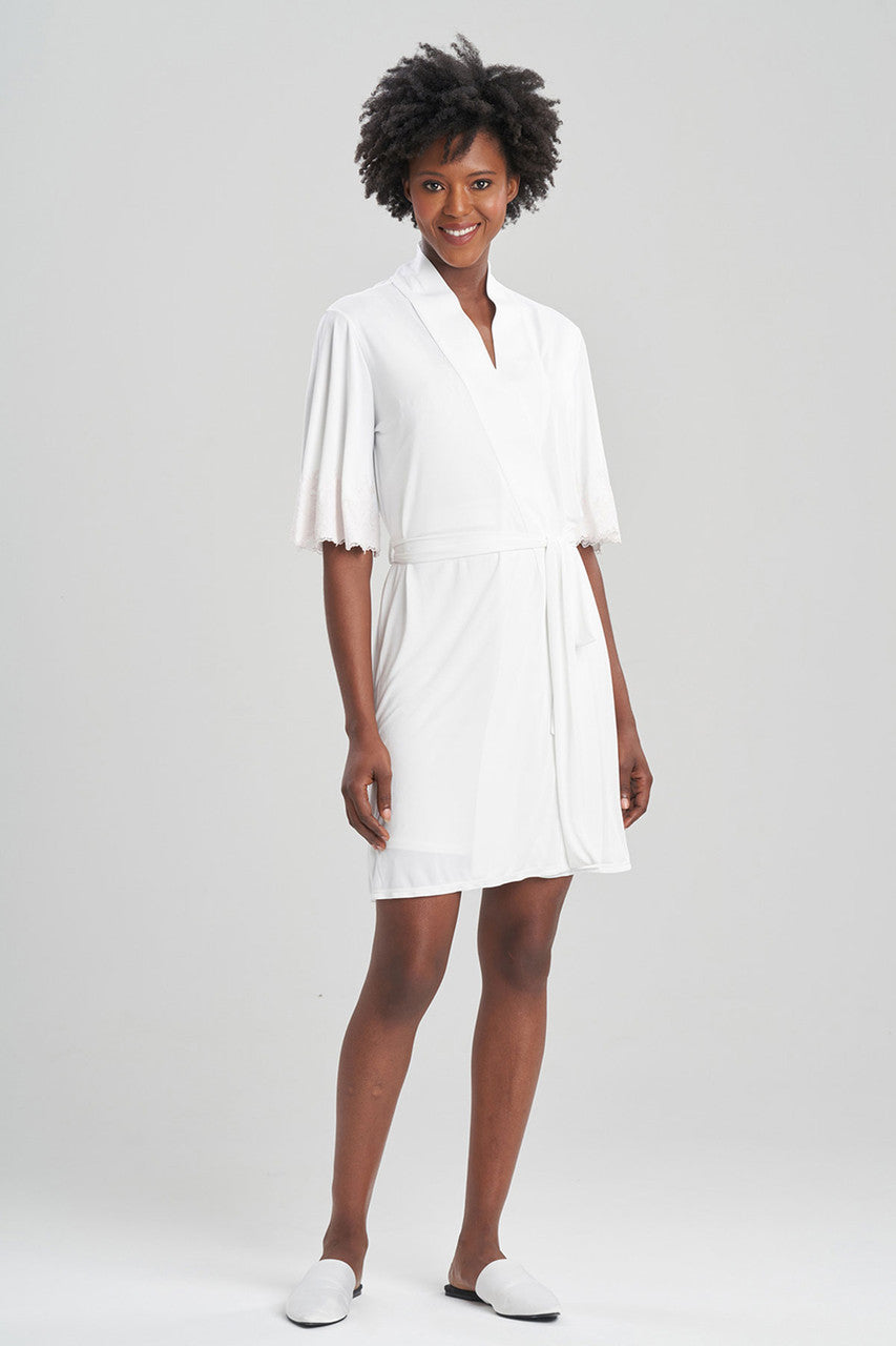 NATORI Buy Enchant Wrap With Lace in Ivory/Shell Pink Online