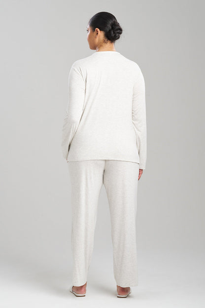 NATORI Buy Feathers Essentials Lenzing™ Ecovero™ Viscose Lace Applique PJ in Heather Pebblestone Online
