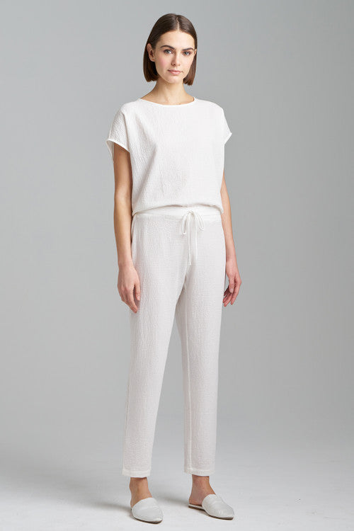 NATORI Buy Onsen Cotton Slim Pants in White Online
