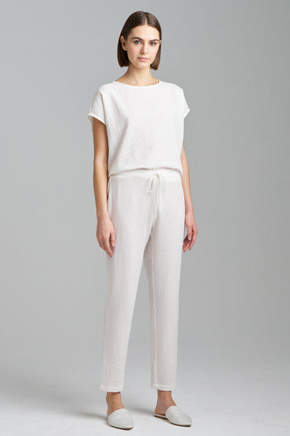 NATORI Buy Onsen Cotton Slim Pants in White Online