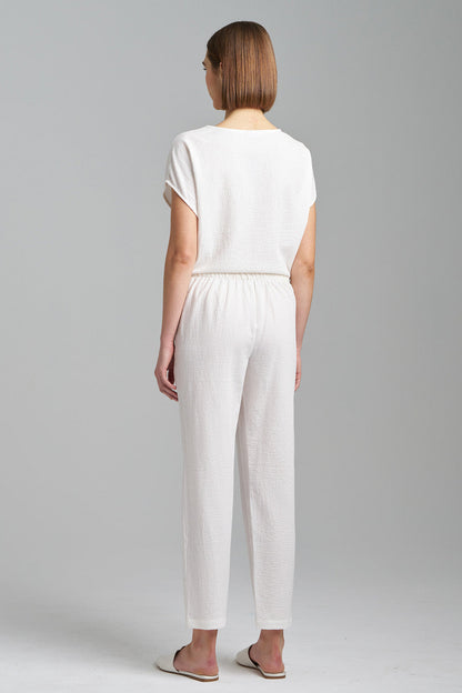 NATORI Buy Onsen Cotton Slim Pants in White Online