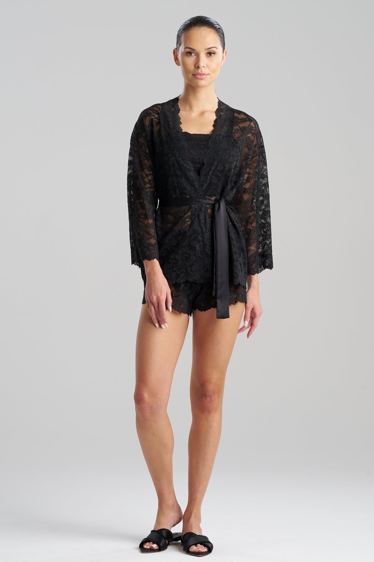 NATORI Peony Allover Lace Wrap