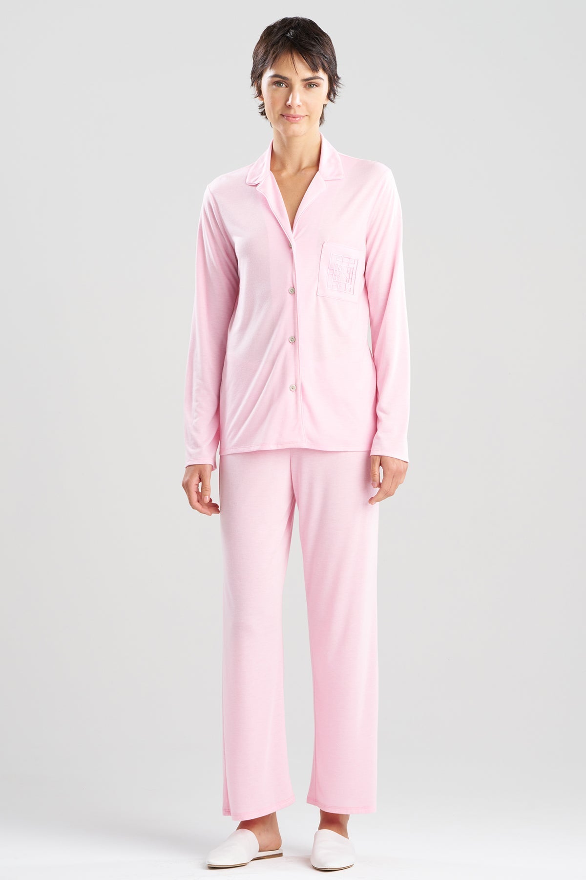 NATORI Shangri-La Embroidered TENCEL™ Notch PJ