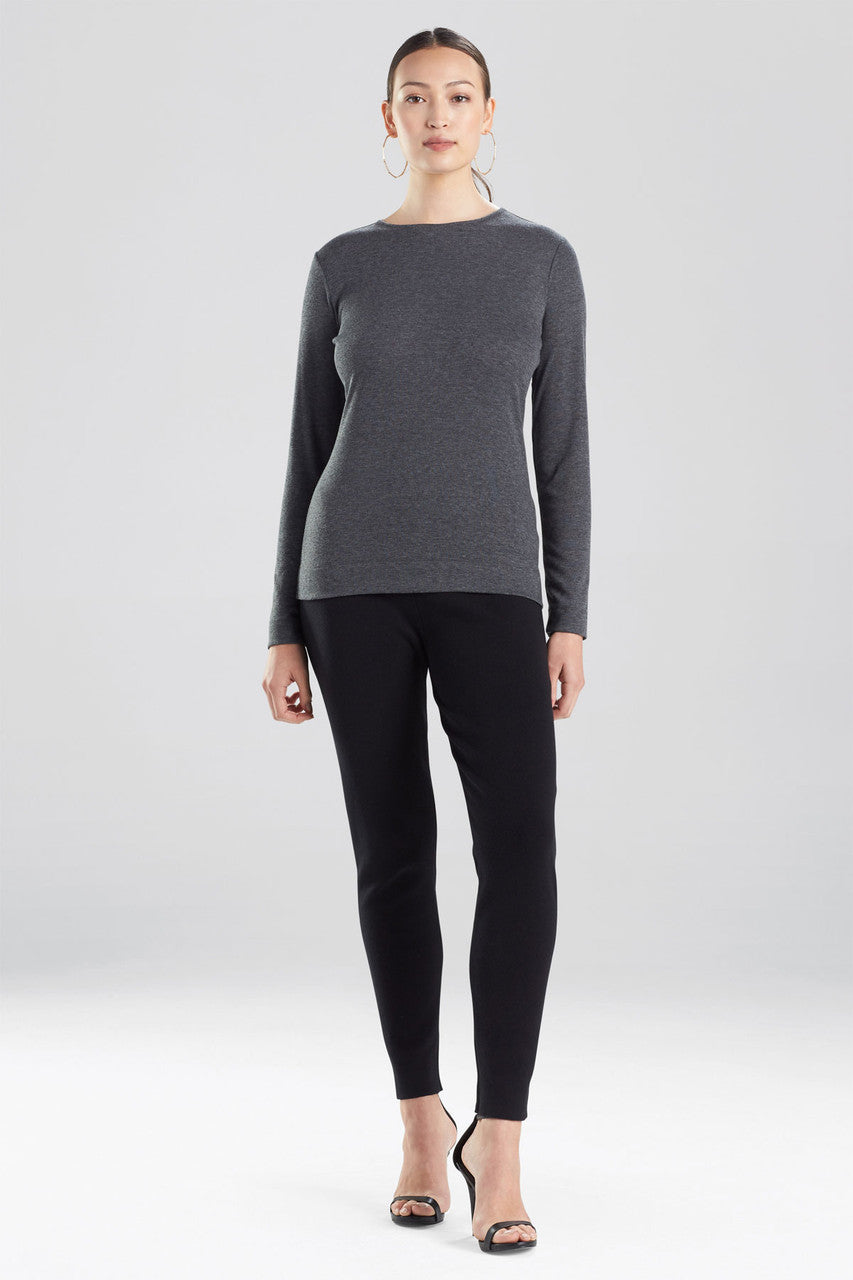 NATORI Buy Layering Jersey Long Sleeve Top in Grey Online