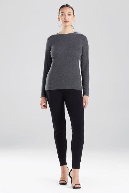 NATORI Buy Layering Jersey Long Sleeve Top in Grey Online