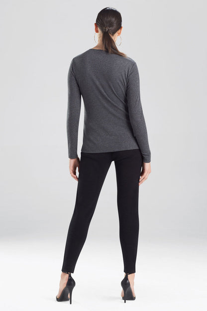 NATORI Buy Layering Jersey Long Sleeve Top in Grey Online
