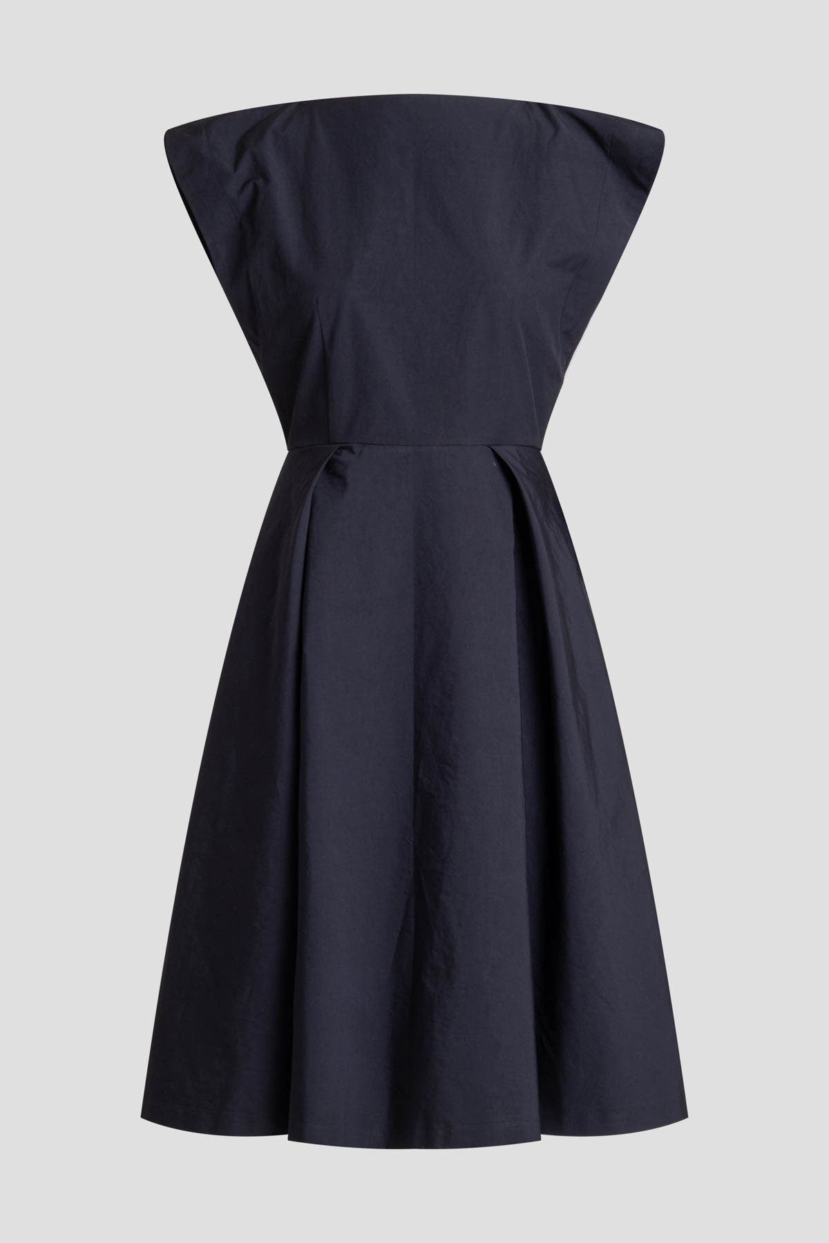 NATORI Tech Cotton Taffeta Fit & Flare Dress