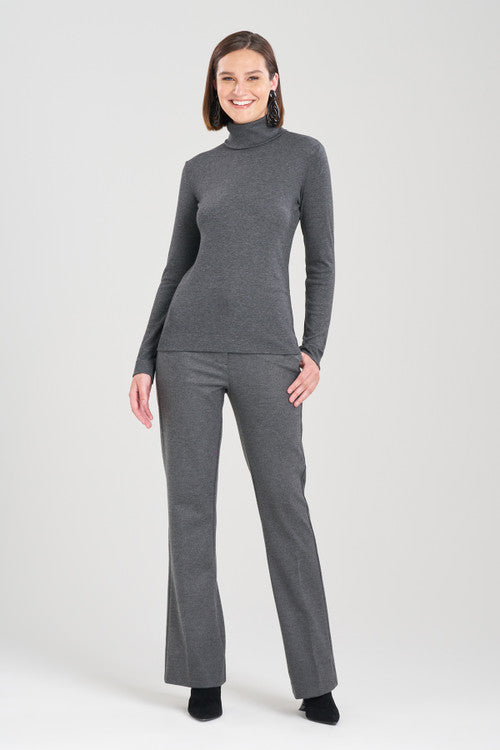 NATORI Buy Layering Jersey Turtleneck Top in Charcoal Online