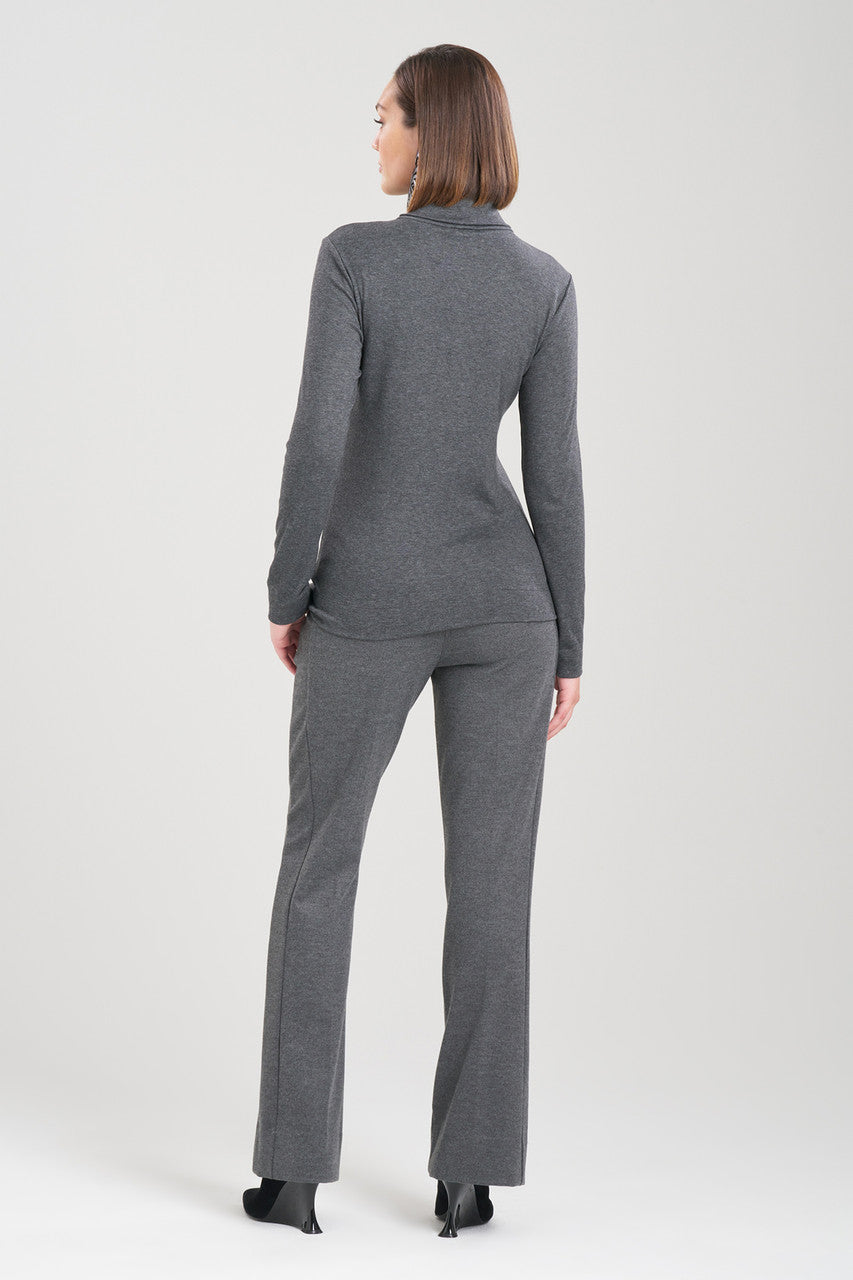 NATORI Buy Layering Jersey Turtleneck Top in Charcoal Online