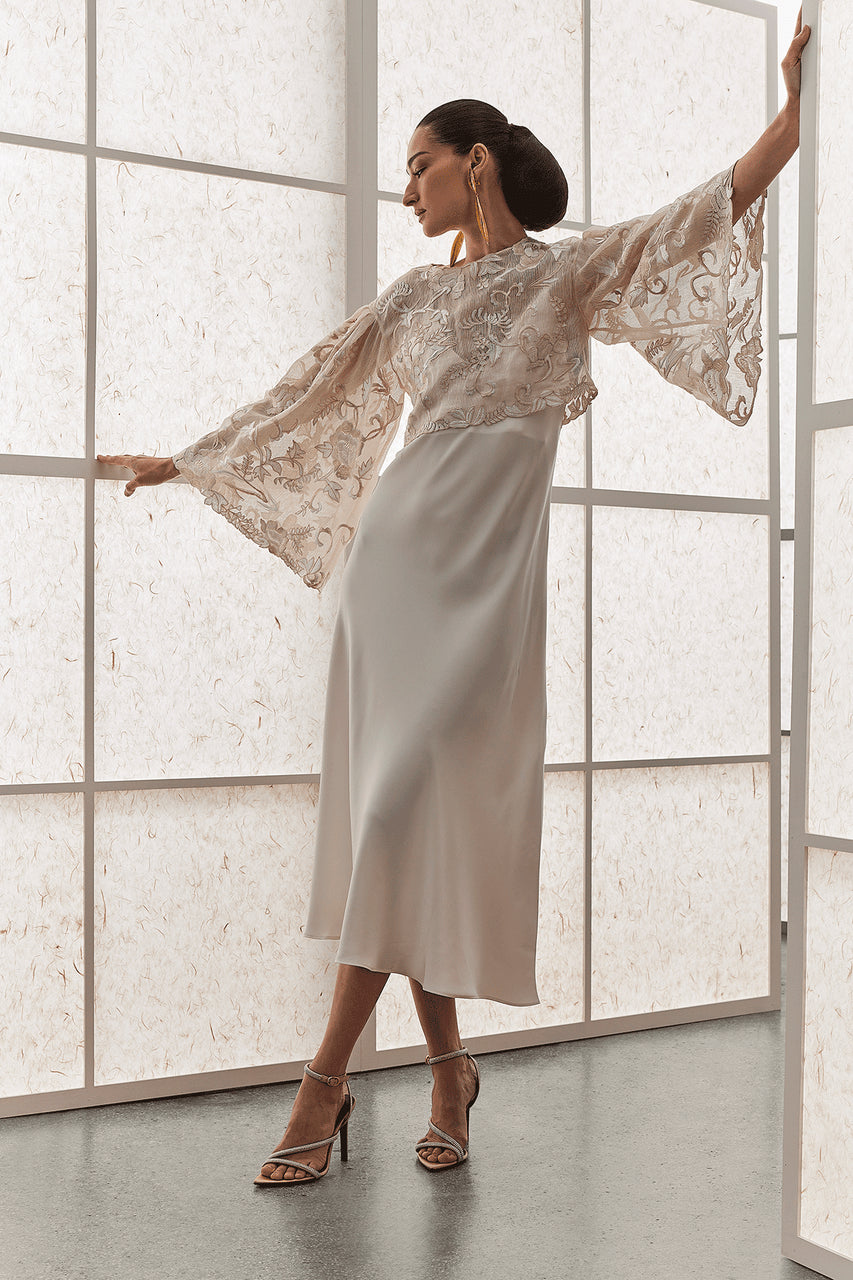 NATORI Buy Couture Piña Embroidered Top in Natural Online