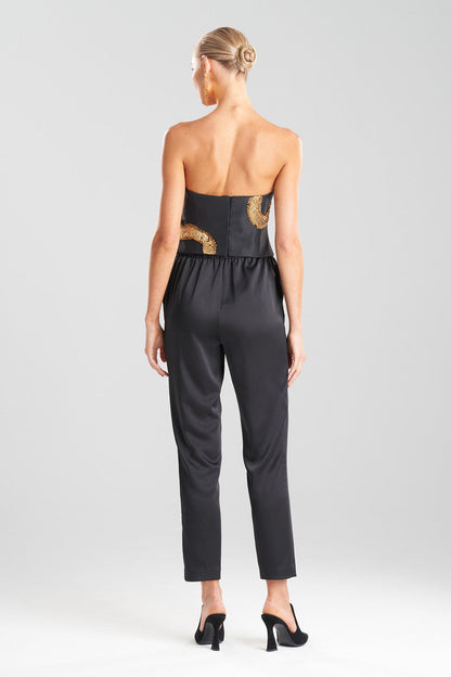 NATORI Buy Couture Dragon Embroidered Silk Bustier in Black Online